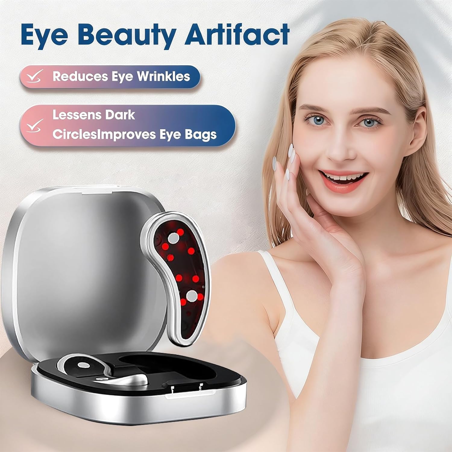 Eye Pods for Under Eyes Bags, Eyes Lift Instant Cream, Red Light Therapy Eyes Pads Patches for Dark (1 PC Eye Pods)