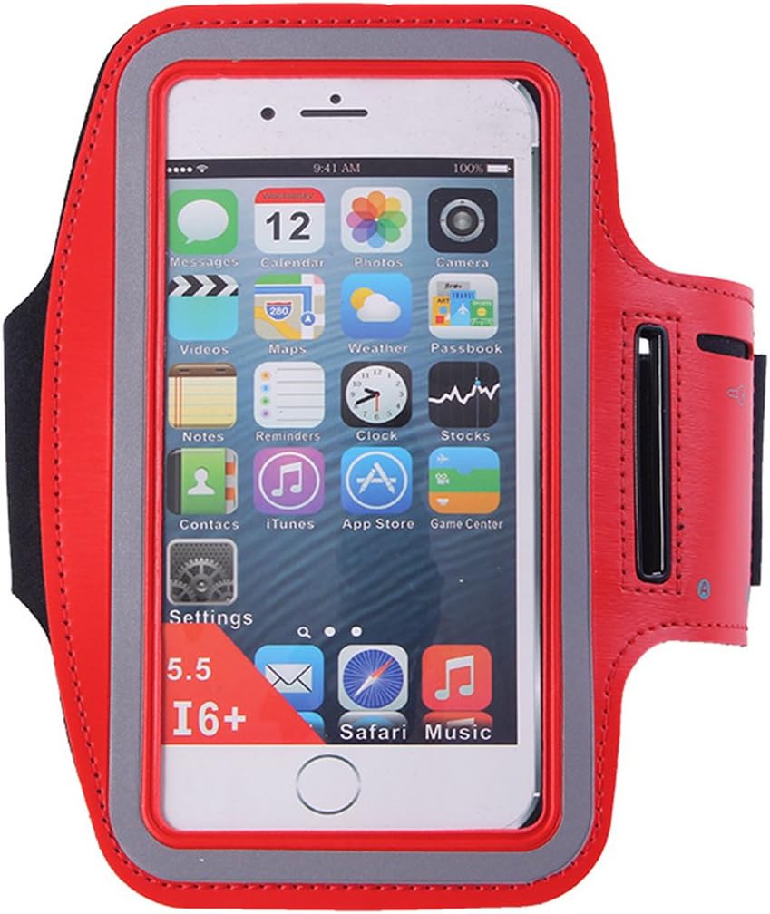 EUARD Touch Screen Waterproof Mobile Phone Armband, for Skiing,Running Armband, Arm Bag Pockets, Hiking Cycling Walking Gym Multifunctional,Adjustable Universal Phones Bag with Key Hole