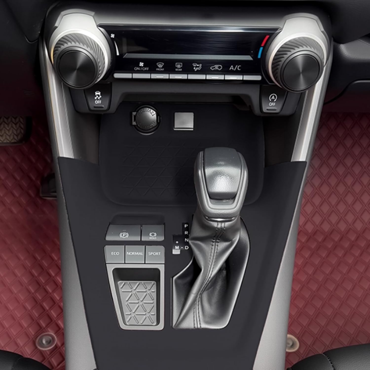 Cup Holder Trims Compatible with Toyota RAV4 2019-2025 Gear Shift Protective Panel Gear Shift Knob Cover Interior Center Console Anti-Scratching Protector