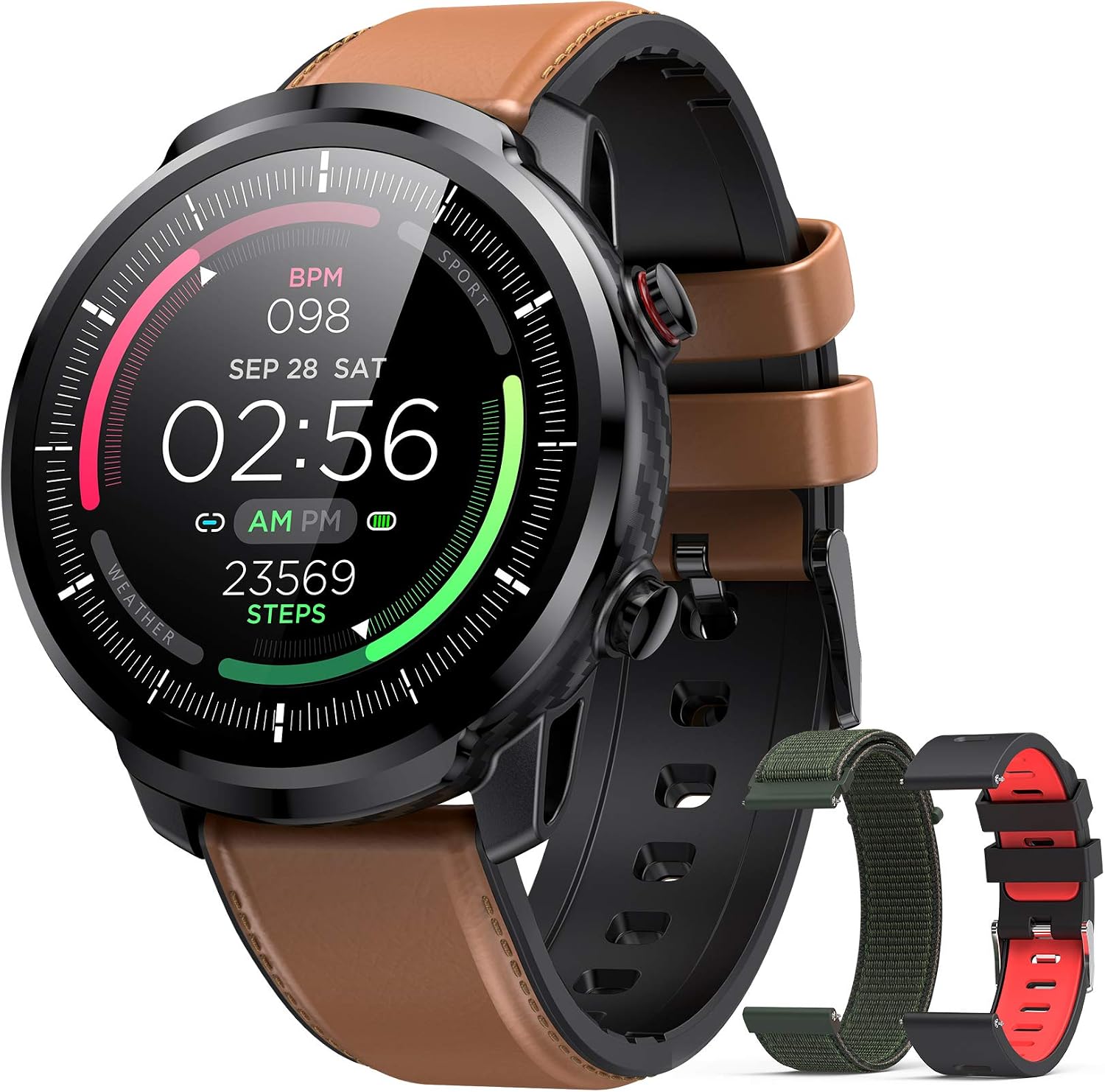 Smartwatch Uomo, Hommie Orologio Smartwatch Uomo IP68, Orologio Fitness di  3 Diversi Cinghie e 9 Sport, Orologio Smartwatch di Cardiofrequenzimetro,  Orologio Sportivo per iOS Android Samsung Huawei : Amazon.it: Orologi