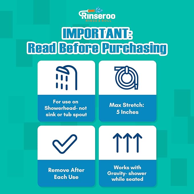 Rinseroo: Manguera de ducha manual deslizante para baño sentado miniatura 3