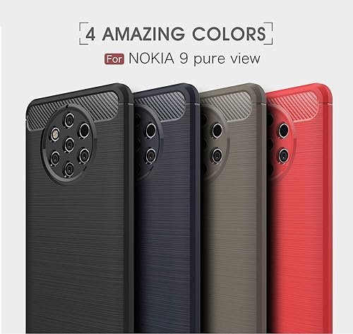 Miniatura 8 de CruzerLite Funda compatible con Nokia 9 PureView de fibra de carbono, absorción de golpes, delgada, compatible con teléfono celular, Nokia 9