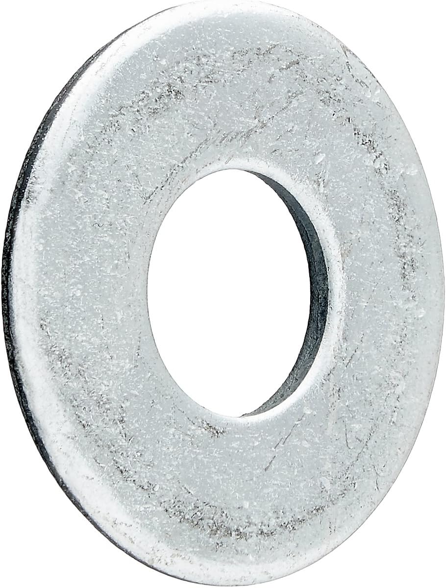 Hillman Zinc-Plated Low-Carbon Steel USS Pattern Flat Washers 9/16-Inch | Spreads clamping load, protects the surface, wide bearing profile, fits 9/16 inch bolts, rust-resistant, silver finish
