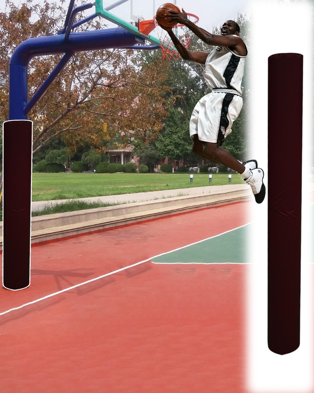 Outdoor Basketball Cane Pad Round Protective Accessory with Waterproof Barrier for Pool Collision Basketball Equipment for Safety and Comfort