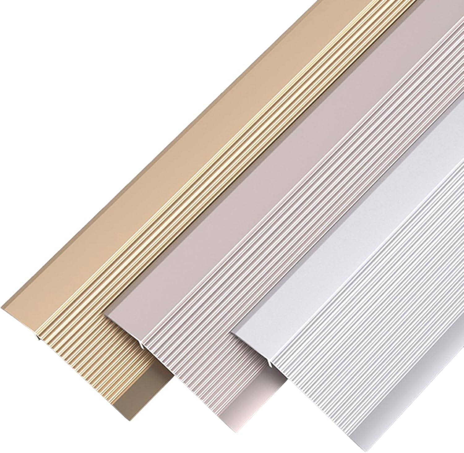 Aluminum Transition Strip, 10cm Wide Threshold Strip, Floor Transition Strip, Self Adhesive Threshold Strip, Transition Bar Edge Decoration-Purple gold||Length 0.9m