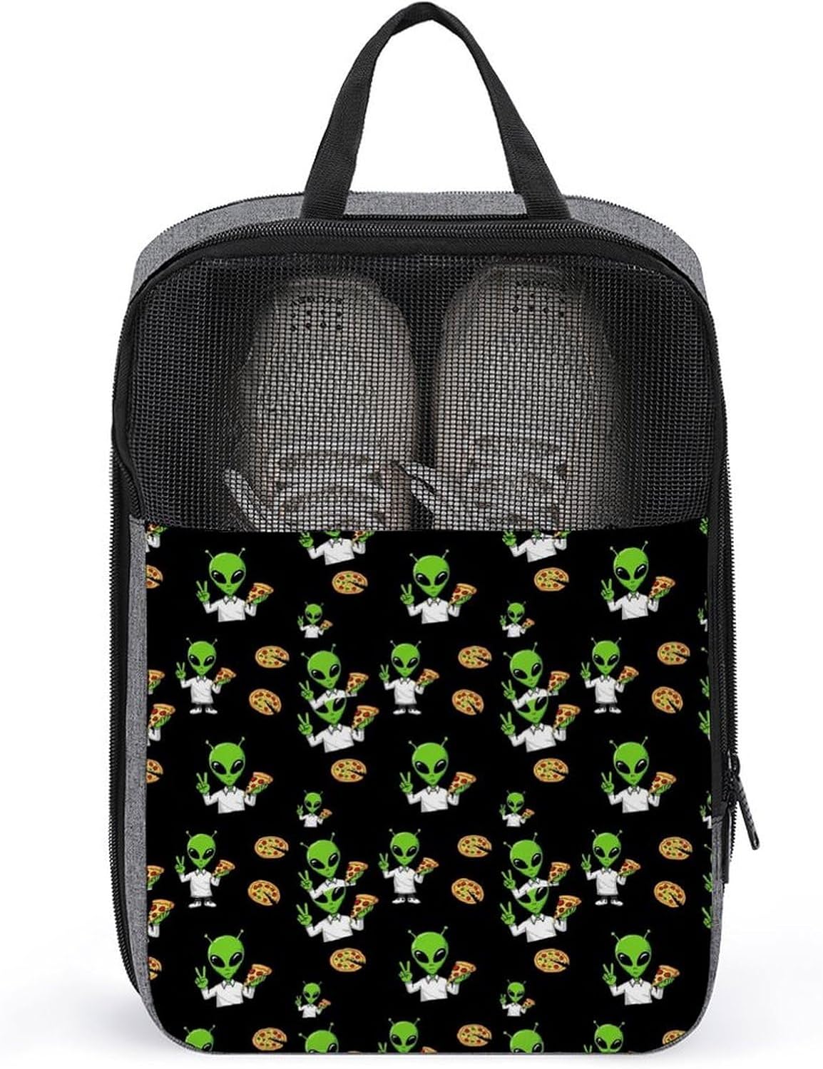 Travel Accessories Funny Space Alien Eating Pizza Shoe Bags