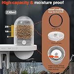 WiFi Alimentation automatique de poisson avec 2.5K Caméra, 2.4/5G Smart App Remote Contro & Minuterie d'alimentation de vacances, Feeder aquatique de précision, 230ML Distributeur d'aliments pour poissons pour l'agriculture 10+ Citernes à gazon