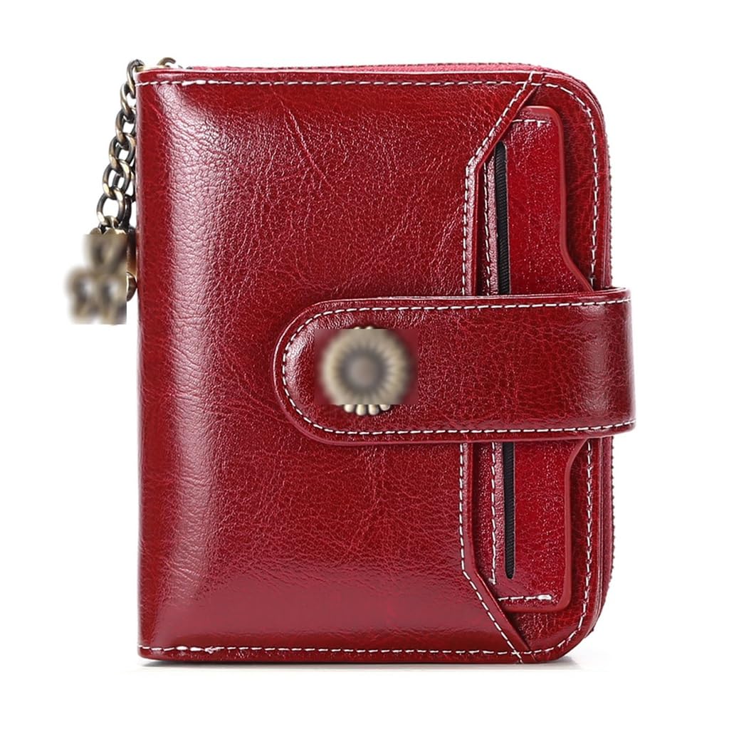 Portefeuille en cuir pour femmes avec porte-monnaie multi-fonction