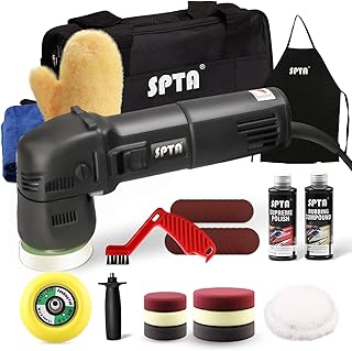SPTA Buffer Polisher, Orbital Car Polisher 3 Inch 10mm/780W Variable Speed Orbit Dual Action Polisher Auto Detailing Tools...