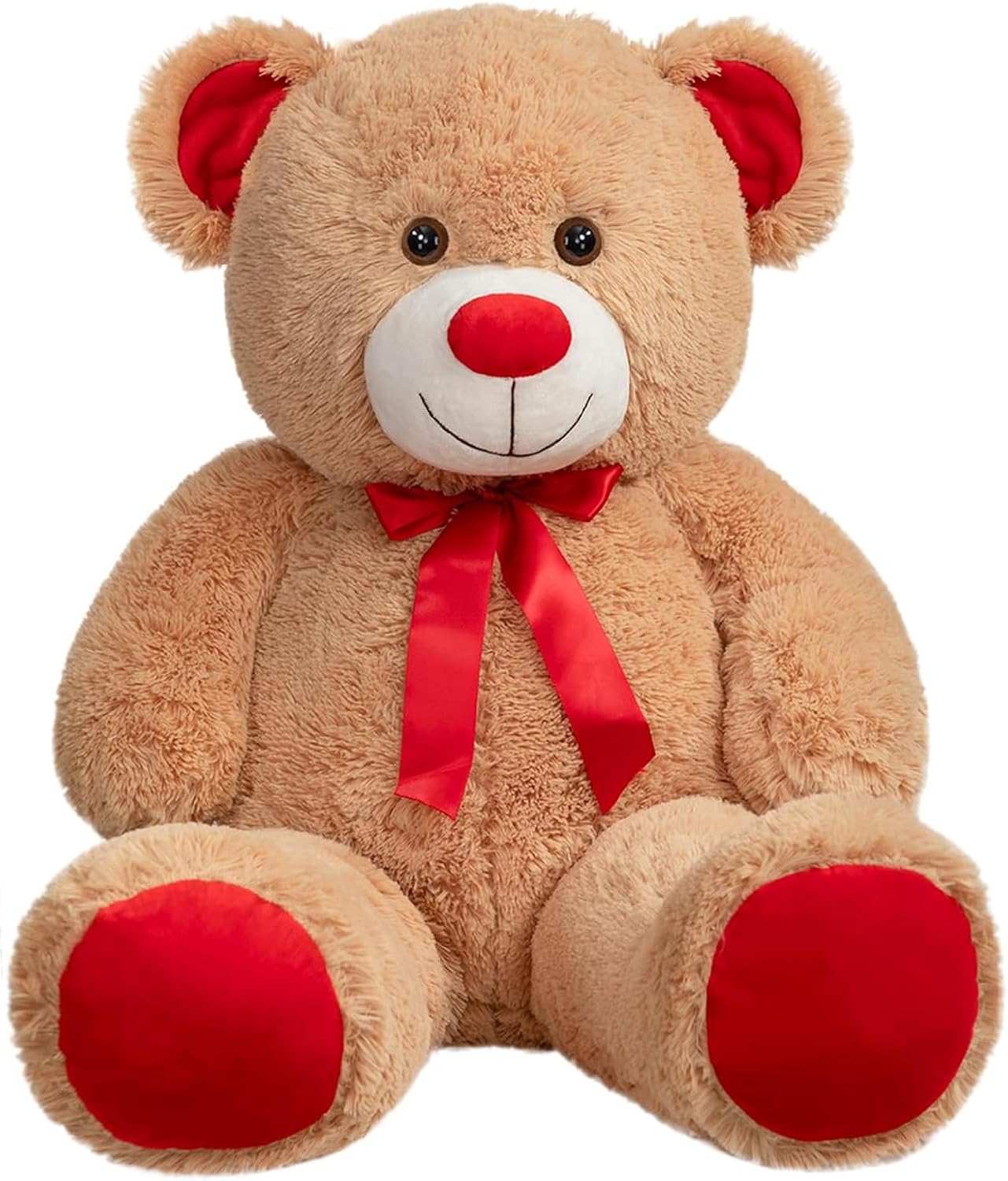 Oso de Peluche Gigante 36 pulgadas Marrón con Lazo Rojo