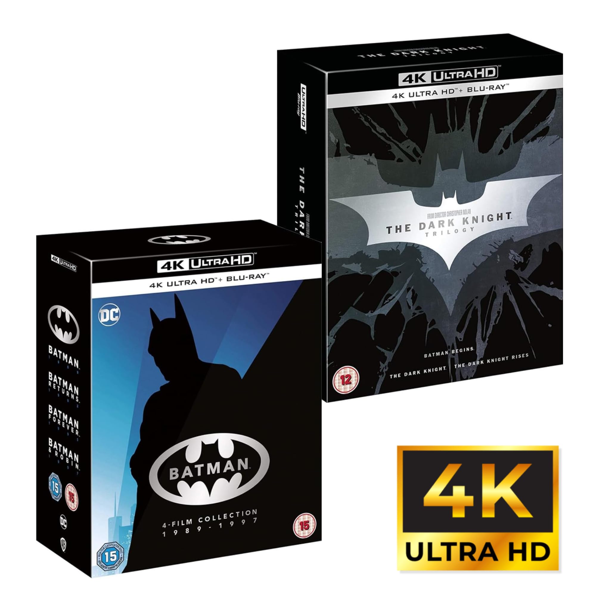 Batman Ultimate 7-Movie Collection: (Batman/Batman Returns/Batman Forever/Batman&Robin/Batman Begins/The Dark Knight/The Dark Knight Rises) [4K Ultra HD+Blu-Ray, Region Free]