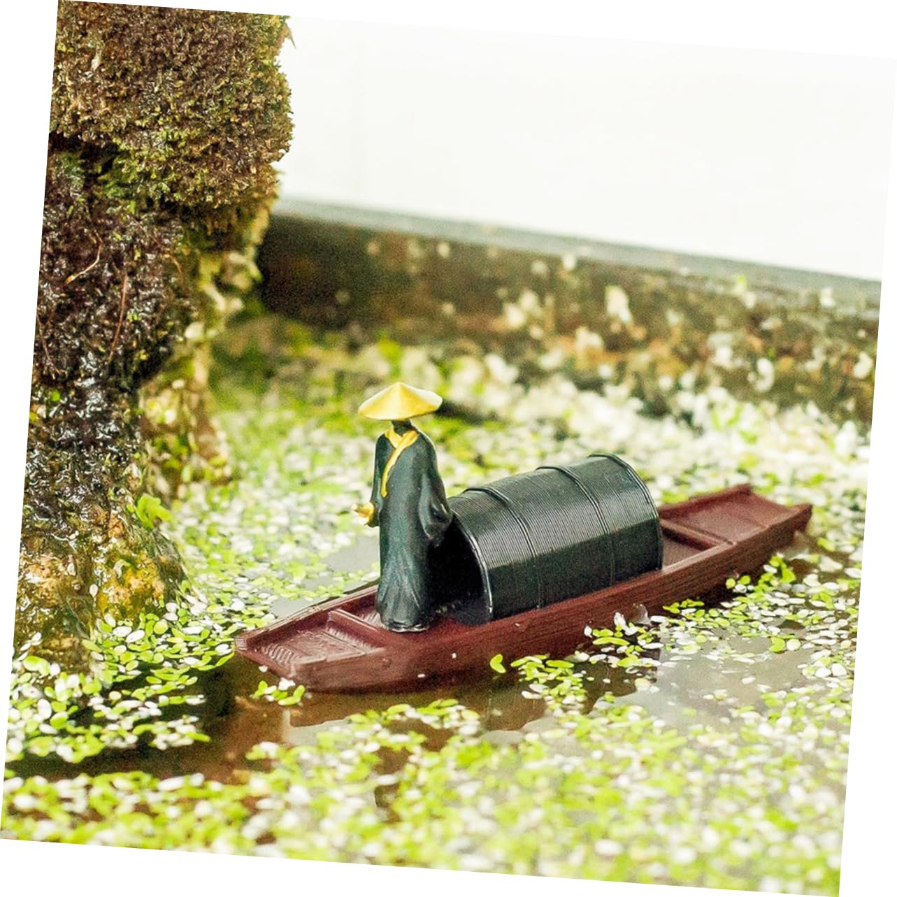 Garneck Mini-Kupferboot – Miniatur-Dekoration Für Diorama, Bonsai Oder Steingarten