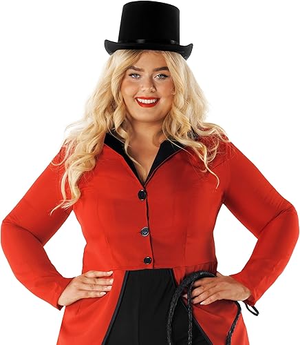 Miniatura 4 de fun shack Chaqueta roja para mujer, disfraz de maestro de ceremonias de circo, disfraz de domador de león para mujer, disfraz de líder de anillo