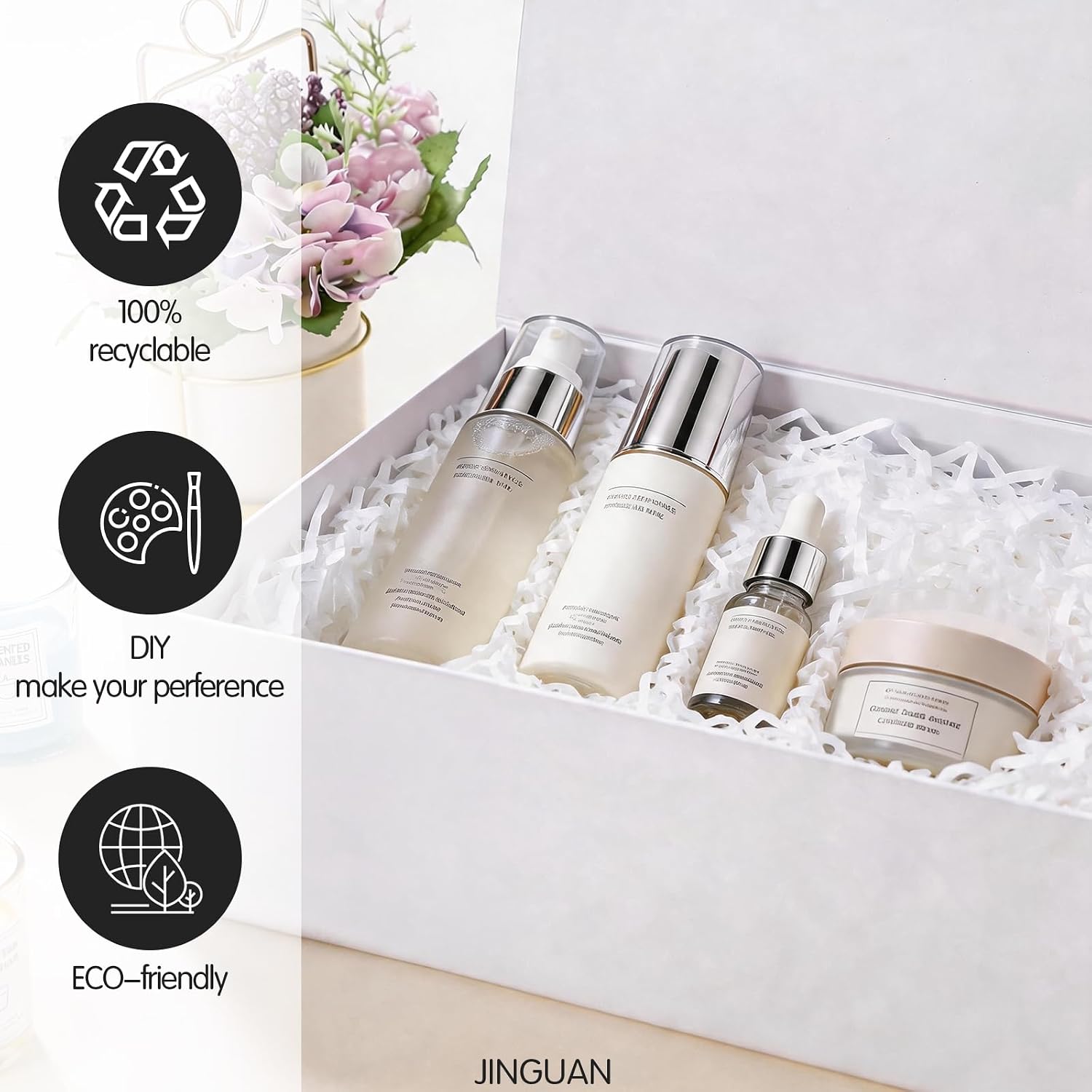 Magnetic Closure Gift Boxes with Lids for Presents White image 2