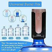 Vista 4 de Dispensador de agua eléctrico para 5 galones: bomba de botella de agua potable automática portátil - Bomba de jarra de agua inteligente con USB