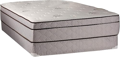 DS Solutions USA Fifth Ave Extra Soft Foam Eurotop (PillowTop) Twin Size Mattress & Low 5" Height Box Spring Set with Mattress Cover Protector