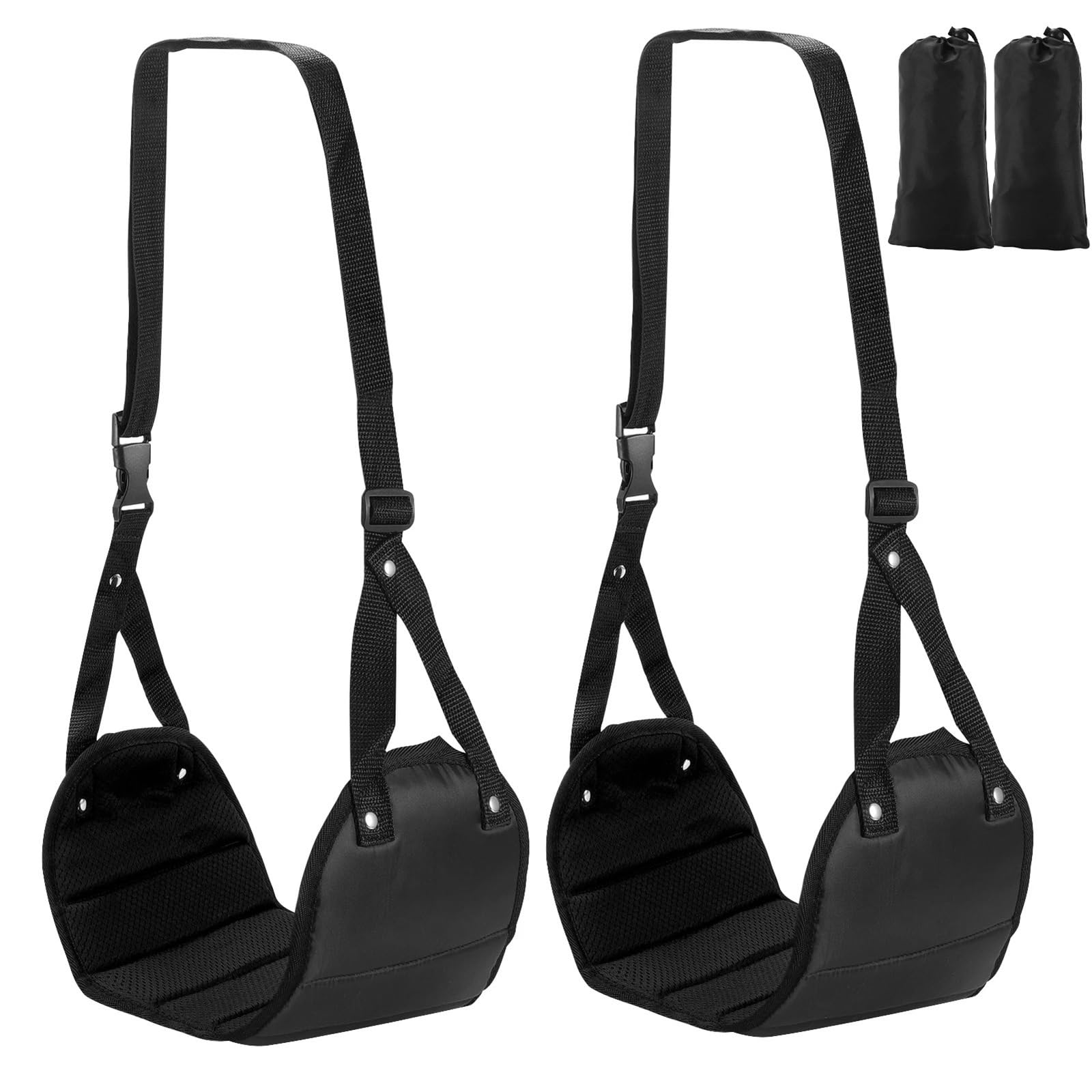 Reposapiés de avión for viaje, hamaca for pies ajustable con bolsa almacenamiento, pierna descanso, longitud, 2 uds