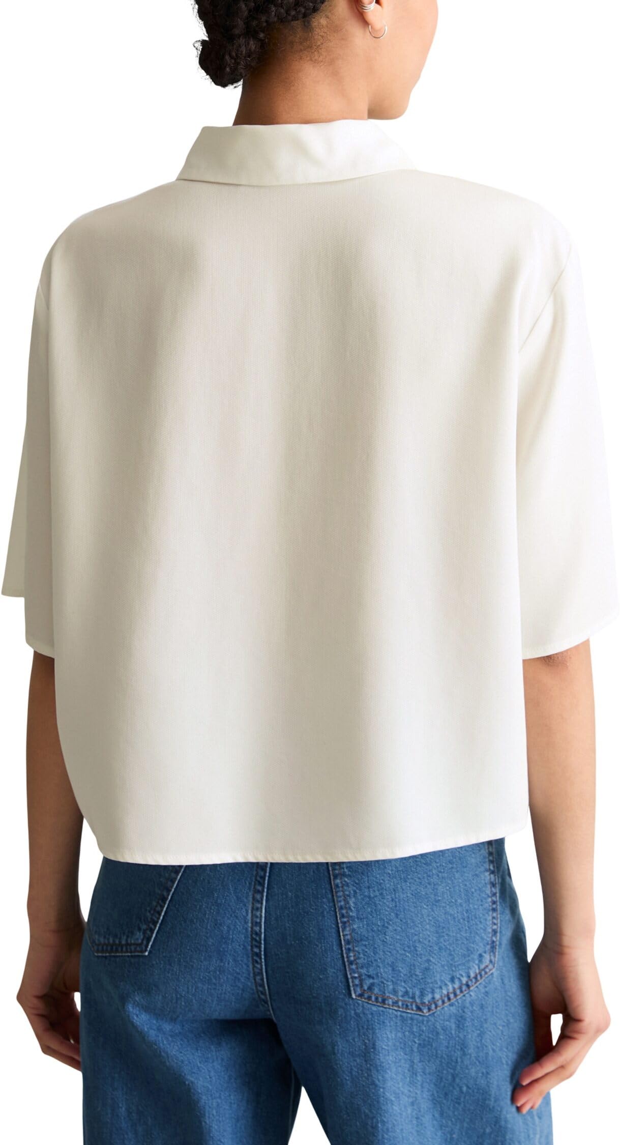 Marc OߴPolo Denim Donna Camicia a Maniche Corte Cropped Relaxed Fit