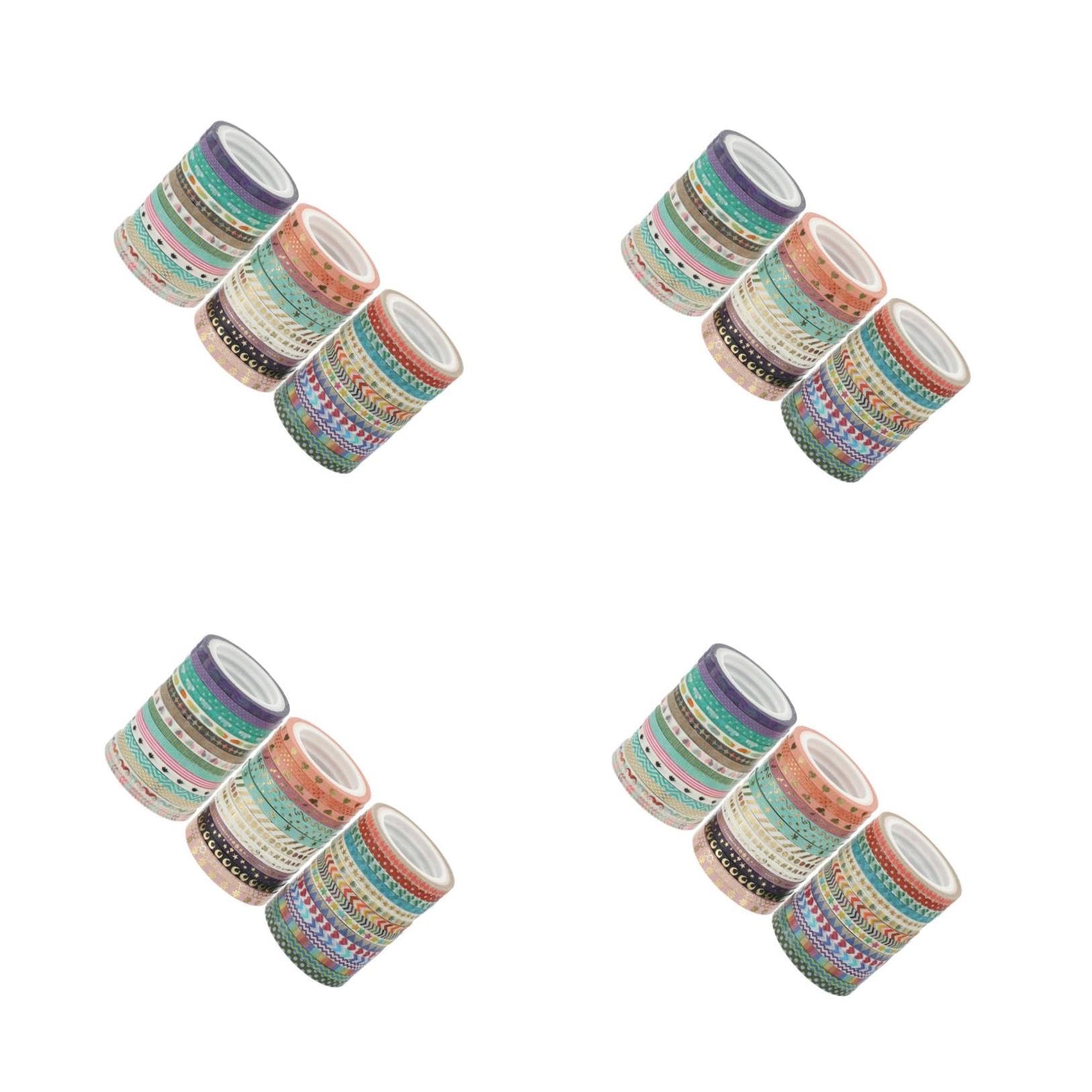 Angoily 4 Set Nastro Washi Per Decorazioni Nastro Adesivo Per Scrapbooking E Te Per Album Fotografici E Progetti Creativi 48 * 4