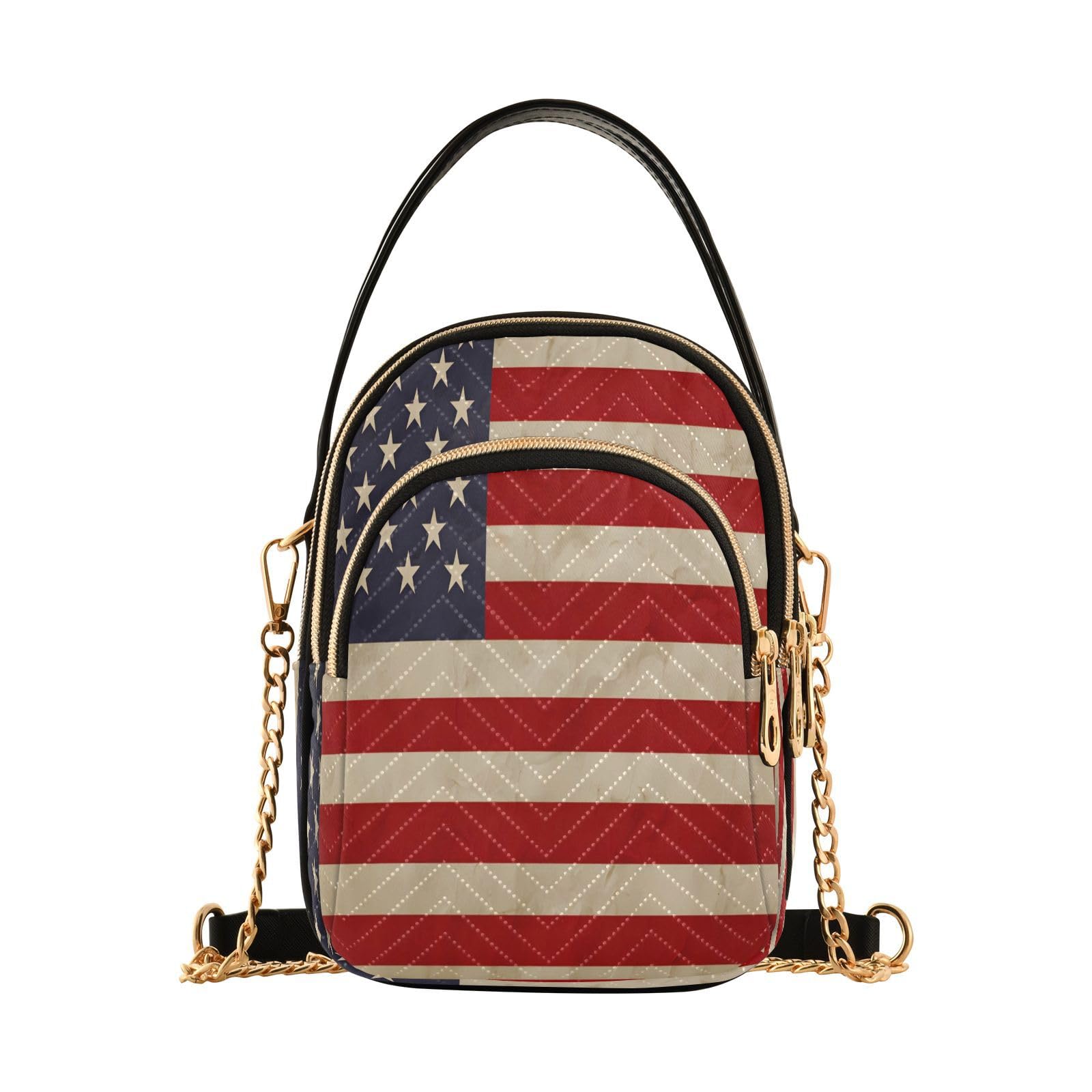 ALAZA Fashion American Flag Crossbody Bag