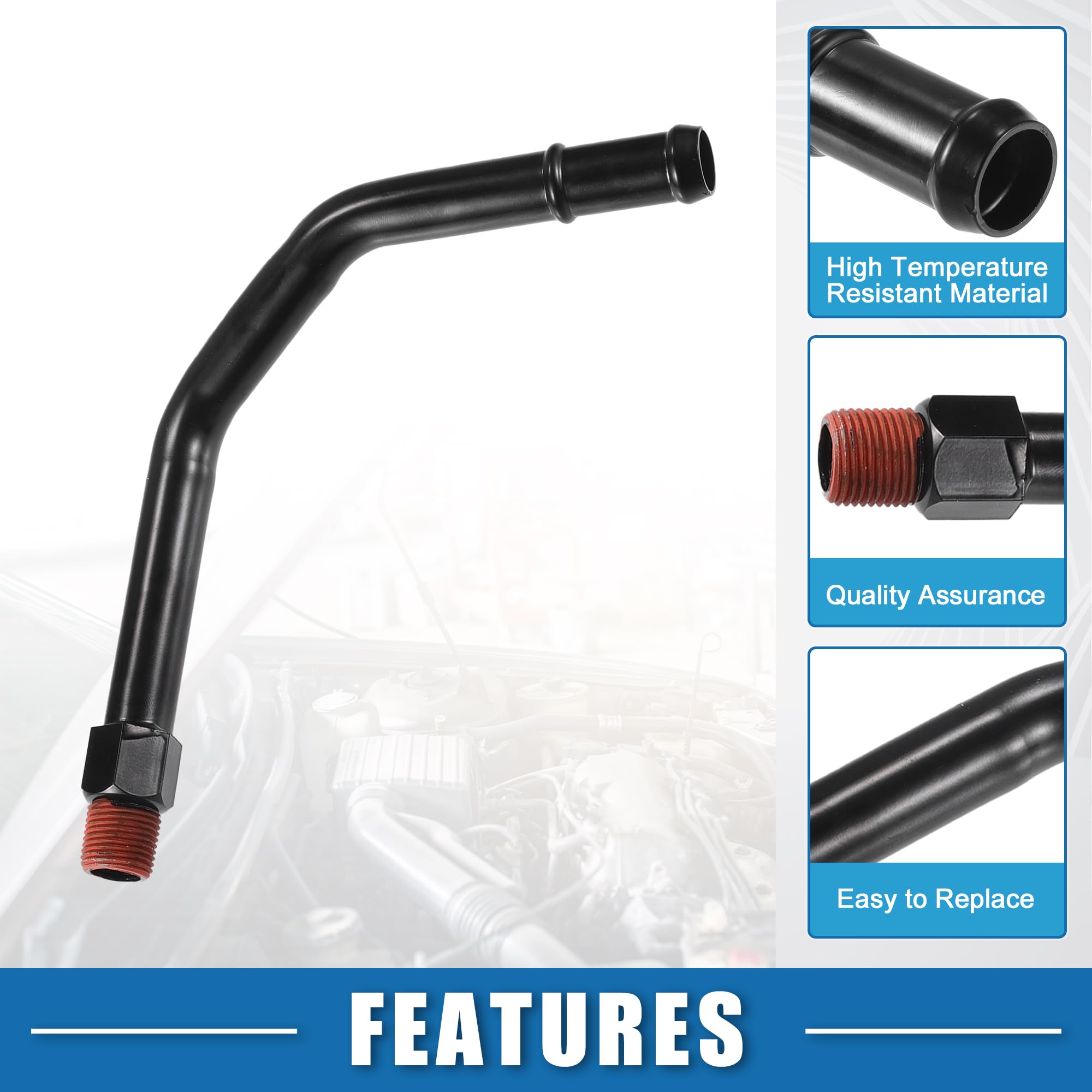 Tube Refroidissement Pompe Eau 53007978 Métal Noir Pour Jeep Wrangler 1991-2006