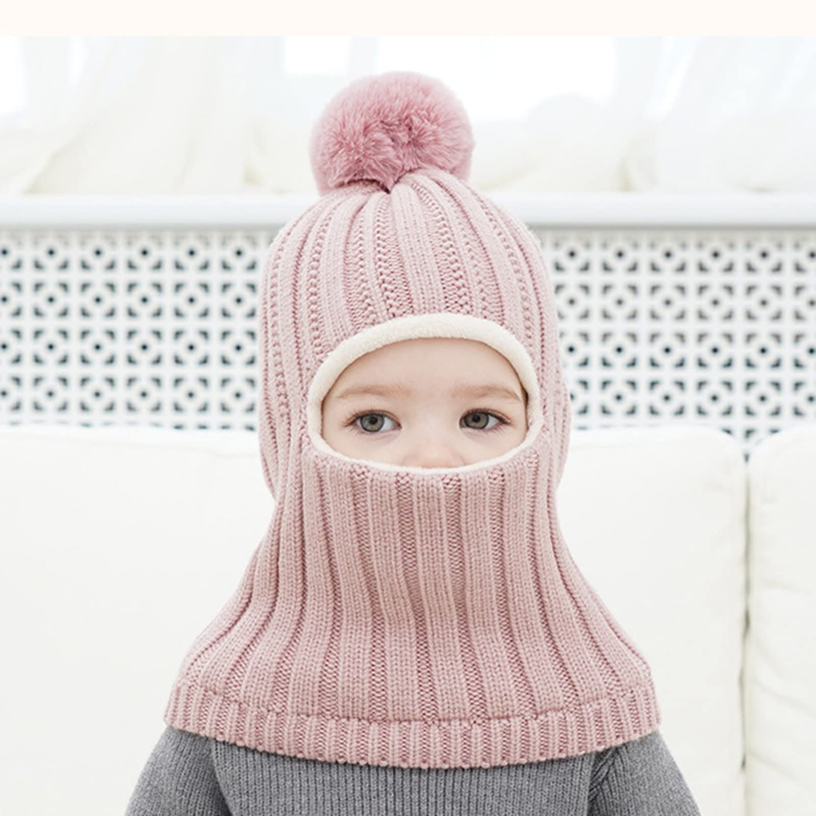 Passamontagna Bambino-Bambini Cappello Inverno Caldo Cappello Tre Uno con Maschera per Le Orecchie Sciarpa Antivento Traspirante