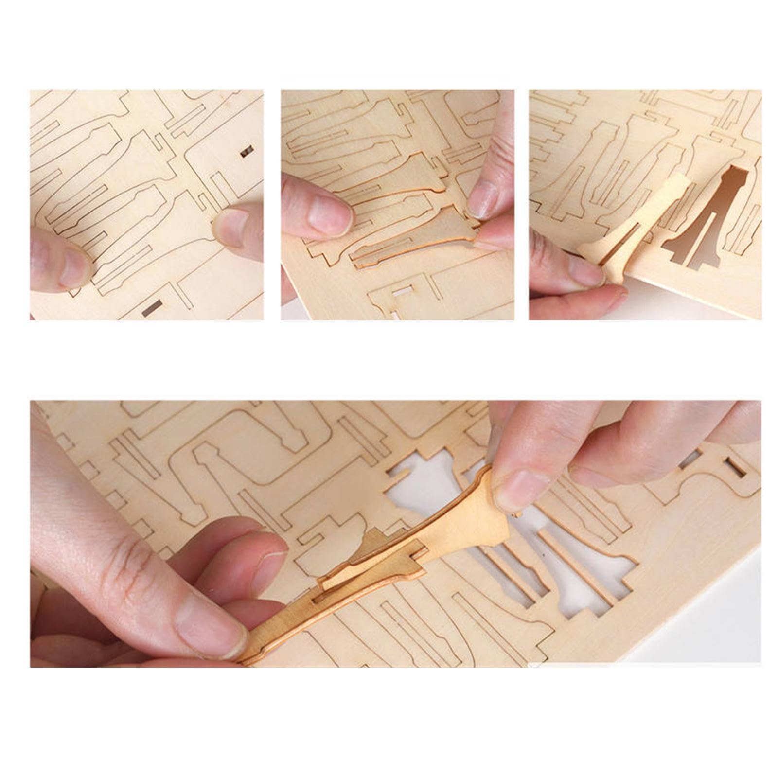 Kit Puzzle 3D Macchina D In Legno | materiale naturale, assemblaggio manuale, apprendimento giocoso, adatto a teenager