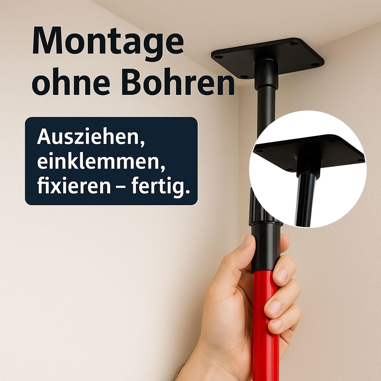 Katzennetz für Balkon mit Stangen – Ohne Bohren montierbar, Aluminium Teleskopstangen 120–300 cm, Sicherer Katzenschutz & stabile Befestigung
