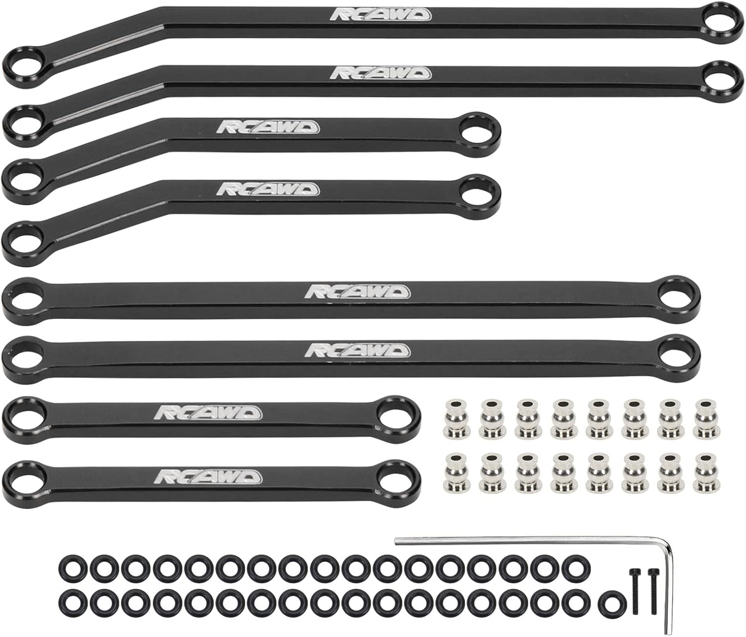 RCAWD SCX24 High Clearance Links Linkage kit for Axial SCX24 Links Jeep/JT Gladiator Upgrades Part Black