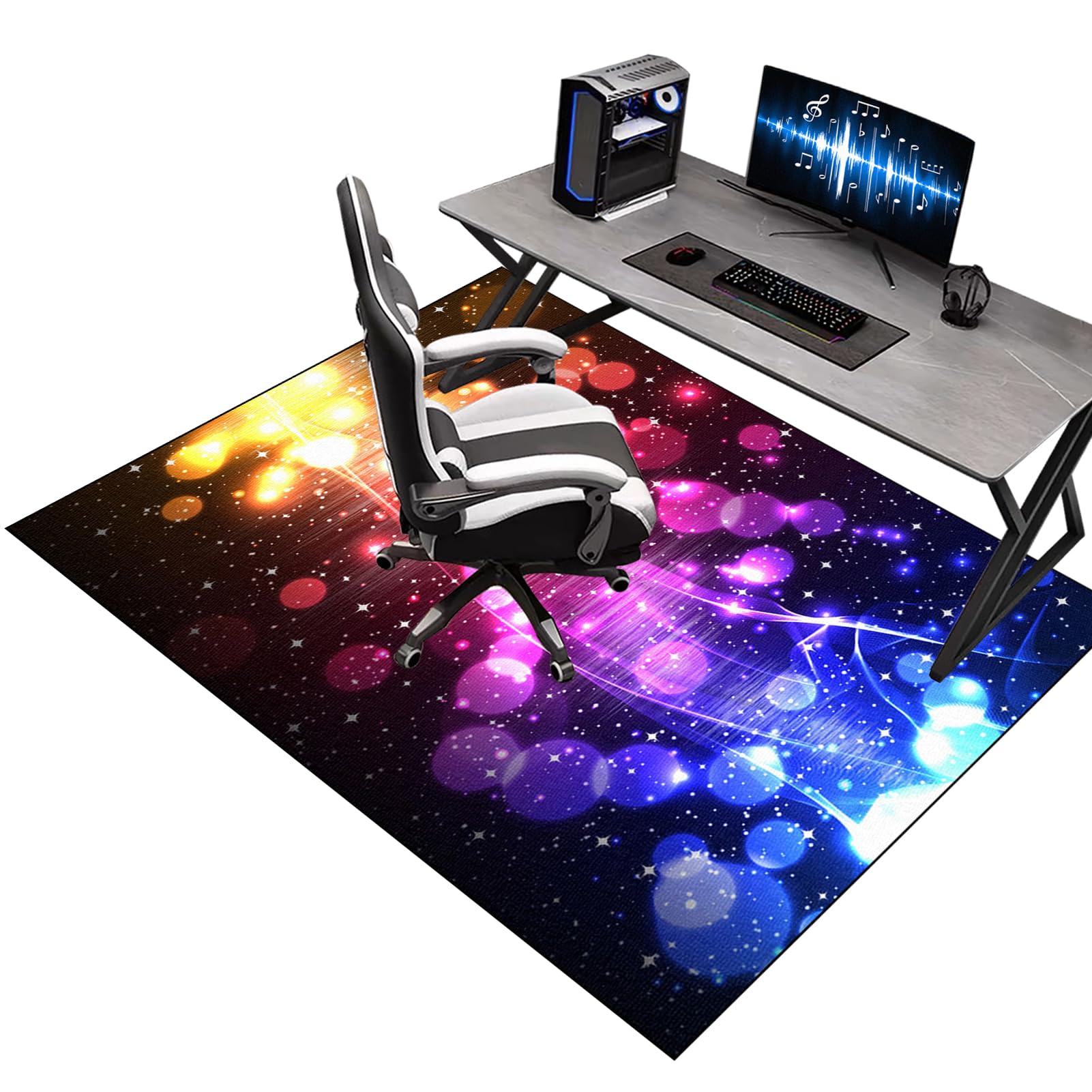 Office Gaming Chair Mat for Carpet, Office Chair Mats for Carpeted and Hardwood Floor, Heavy Duty Floor Protectors for Rolling Chairs, Desk Chair Mat for Carpeted Floors, Protector Rug 170 x 190 cm