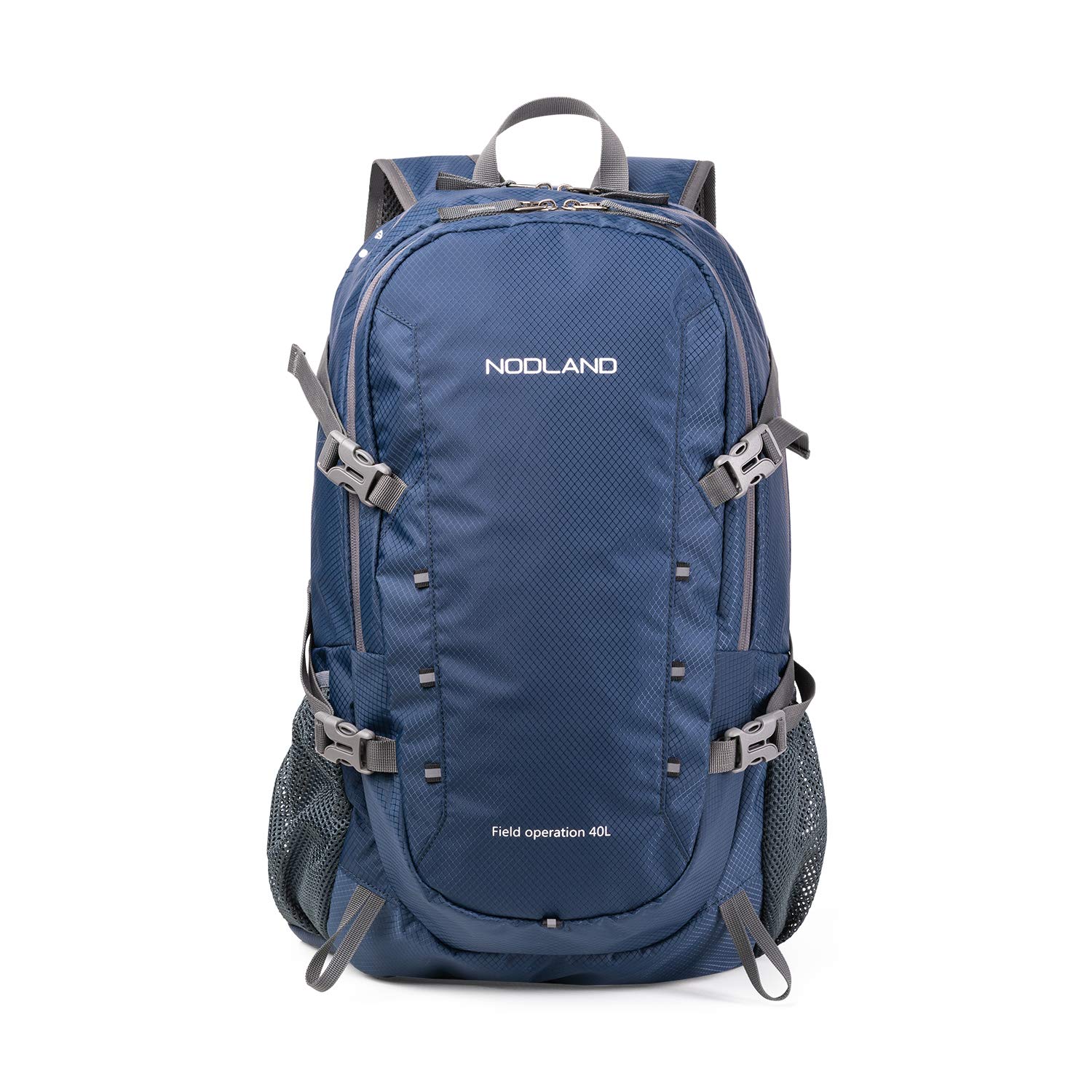 NODLAND Lightweight 40L Travel Backpack, Carry on Foldable Waterproof Daypack Hiking Outdoor Camping Backpacks for Men Women Blue-image-48