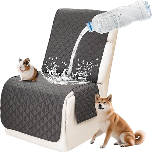 Miniatura 28 de Fundas impermeables para sofá reclinable seccional en forma de L, funda para sofá seccional reclinable de 7 piezas, antideslizante, lavable, juego