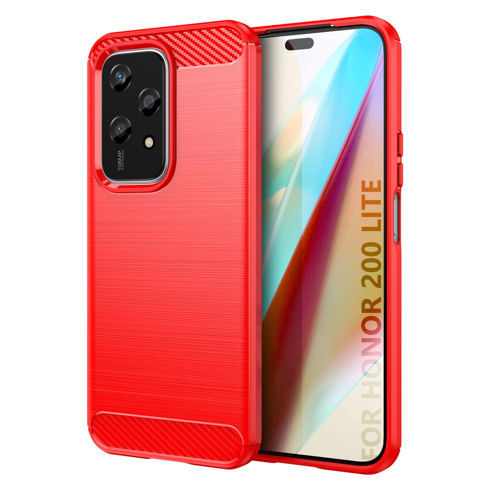 SCL Custodia In Fibra Di Carbonio Per Honor 10 Lite | Morbida TPU Antiurto Con Angoli Air Cushion | Cover Sottile Con Texture Opaca | Nero