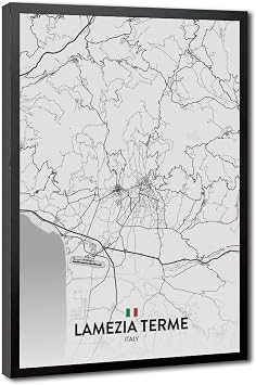 Lamezia Terme IT Posters Prints Canvas Decorations Paintings Black And White Wall Art For Offices Living Rooms And Bedrooms Minimalist Style Black Hanging Frames 20x30in