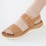 UBFEN Womens Flat Sandals Arch Support Open Toe Walking Comfy Casual Low Wedge Summer Shoes