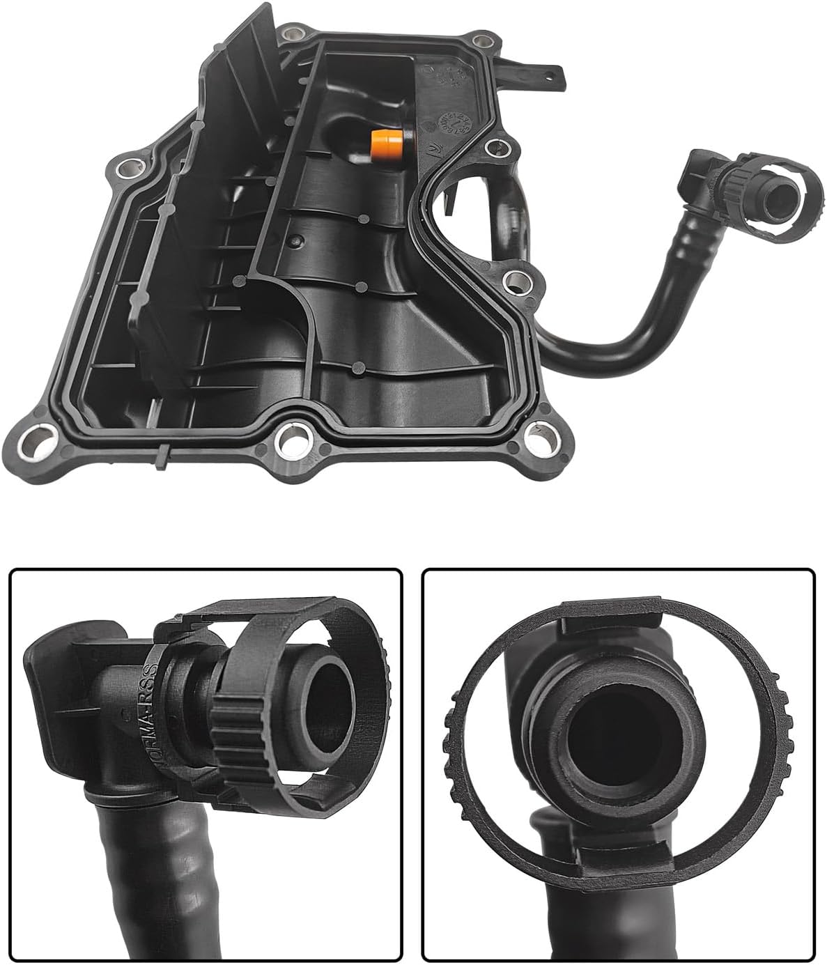 Engine Crankcase Vent Valve Oil Separator EMH276 AG9Z-6A785-A,Compatible with Ford Focus Explorer Fusion Escape Edge Special Service Police Sedan and Land Rover Range Rover Evoque Lr2