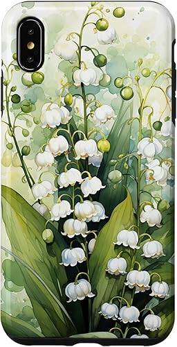 Vista 22 de Funda de fondo para iPhone 13 Pro Beautiful Lily of the Valley Watercolor