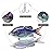 TRUSCEND Easy Catch Swimmax, Magic Noisy Turbulent Wiggling and Vibrating Actions for More Bites, Segmented Swimbait Jointed by Dyneema Strongest Fiber, Lifelike Fishing Lures for Relax Family Fishing