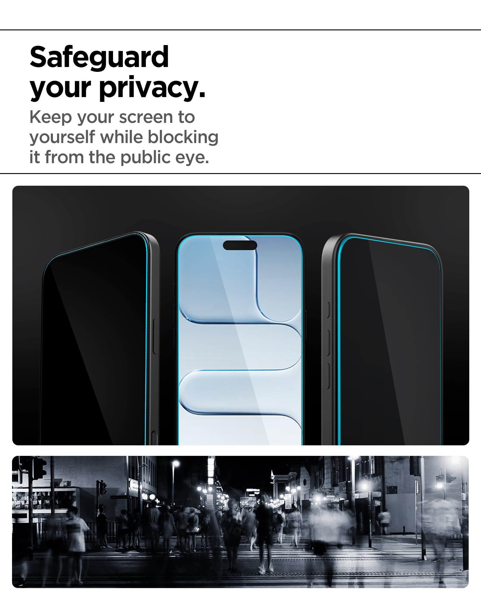 Spigen AlignMaster S Privacy Tempered Glass for iPhone 17 — Amazon image 5