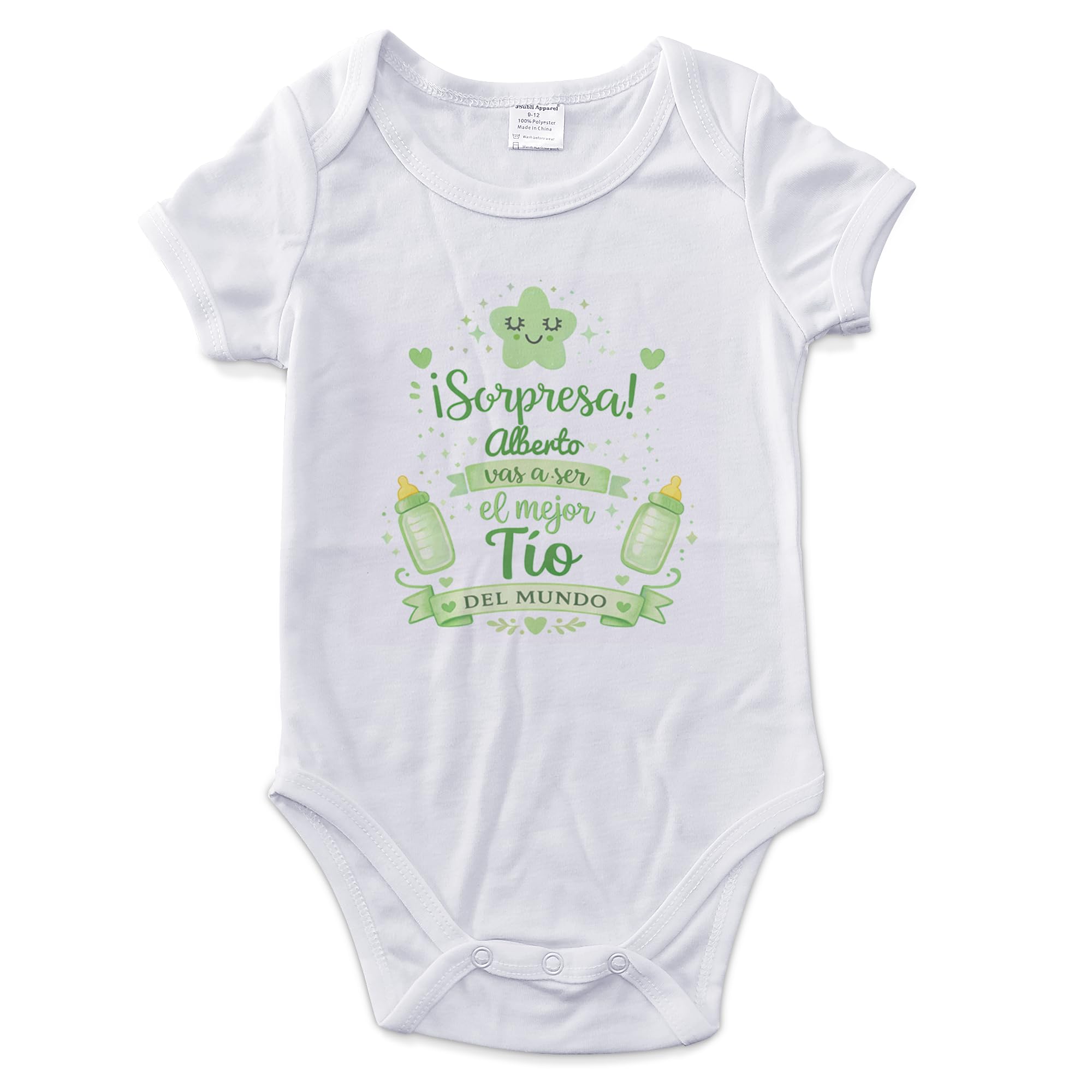 LolaPix Body Vas a ser... Bebé. Body Personalizado para Bebes. Regalo Sorpresa Anuncio Embarazo para Abuela. Manga Corta y Larga - Tallas de 0 a 18 meses — view 9