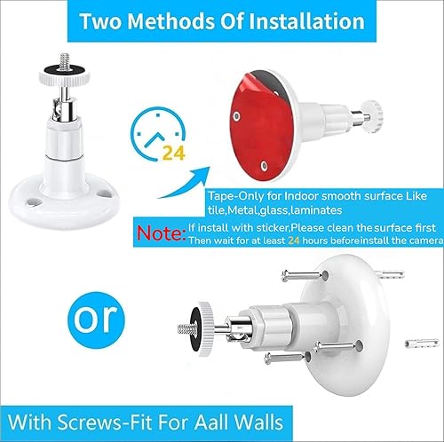 Miniatura 6 de 2 Pack Adjustable Security Wall Mount for Ring Camera&Stick Up Cam Battery,Indoor Outdoor Mount Bracket for Arlo HD/2/3/4,Ceiling Mount Kit for