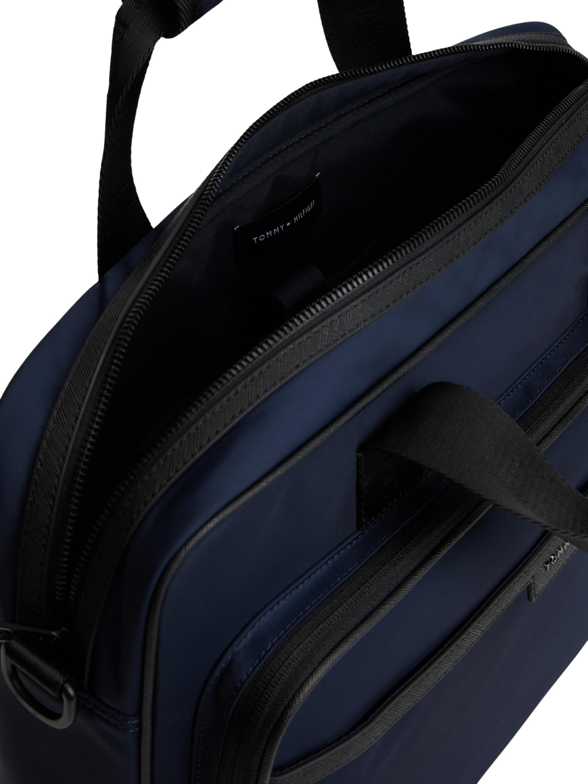 Tommy Hilfiger Sac pour Ordinateur Portable Homme Repreve avec Passant pour Poignée de Valise