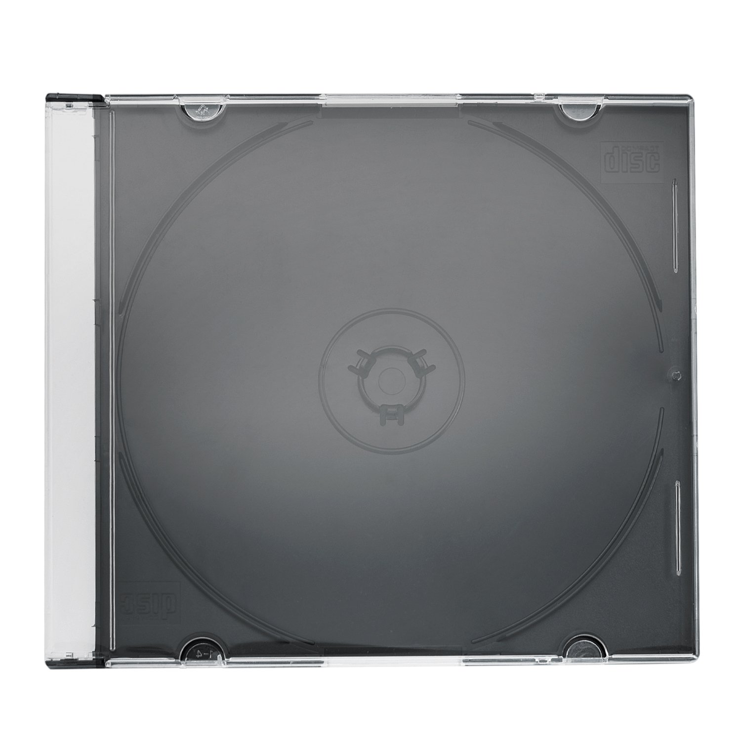 100x CD Slim Hüllen Slimcase 1 Fach mit schwarzem Tray 5,2 mm (100er Pack)