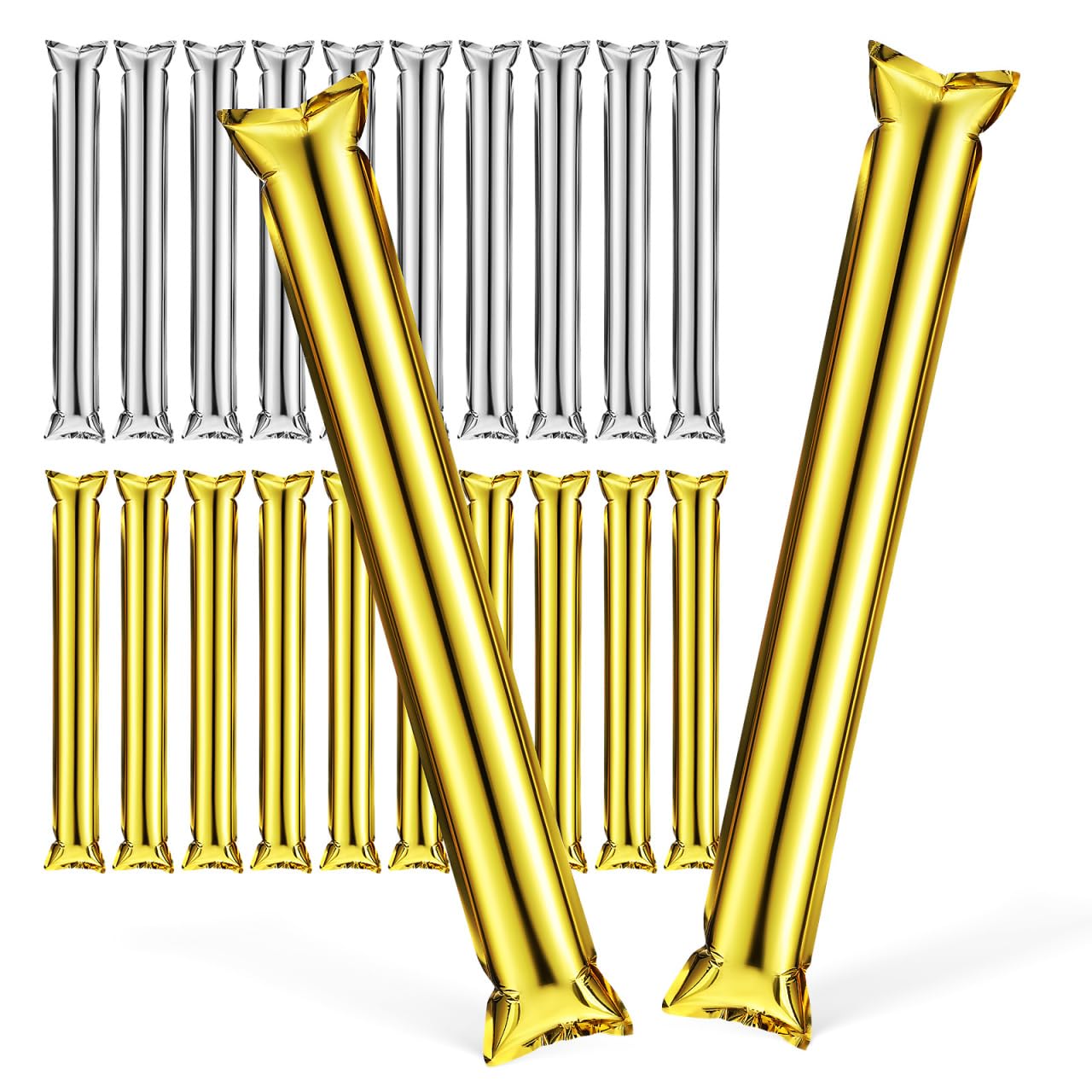 NOLITOY Inflatable Cheering Sticks: 24pcs Thunder Sticks Noise Maker Noisemakers for Stadium Football Sports Events Parties Concert Bar Celebrations Party Favors