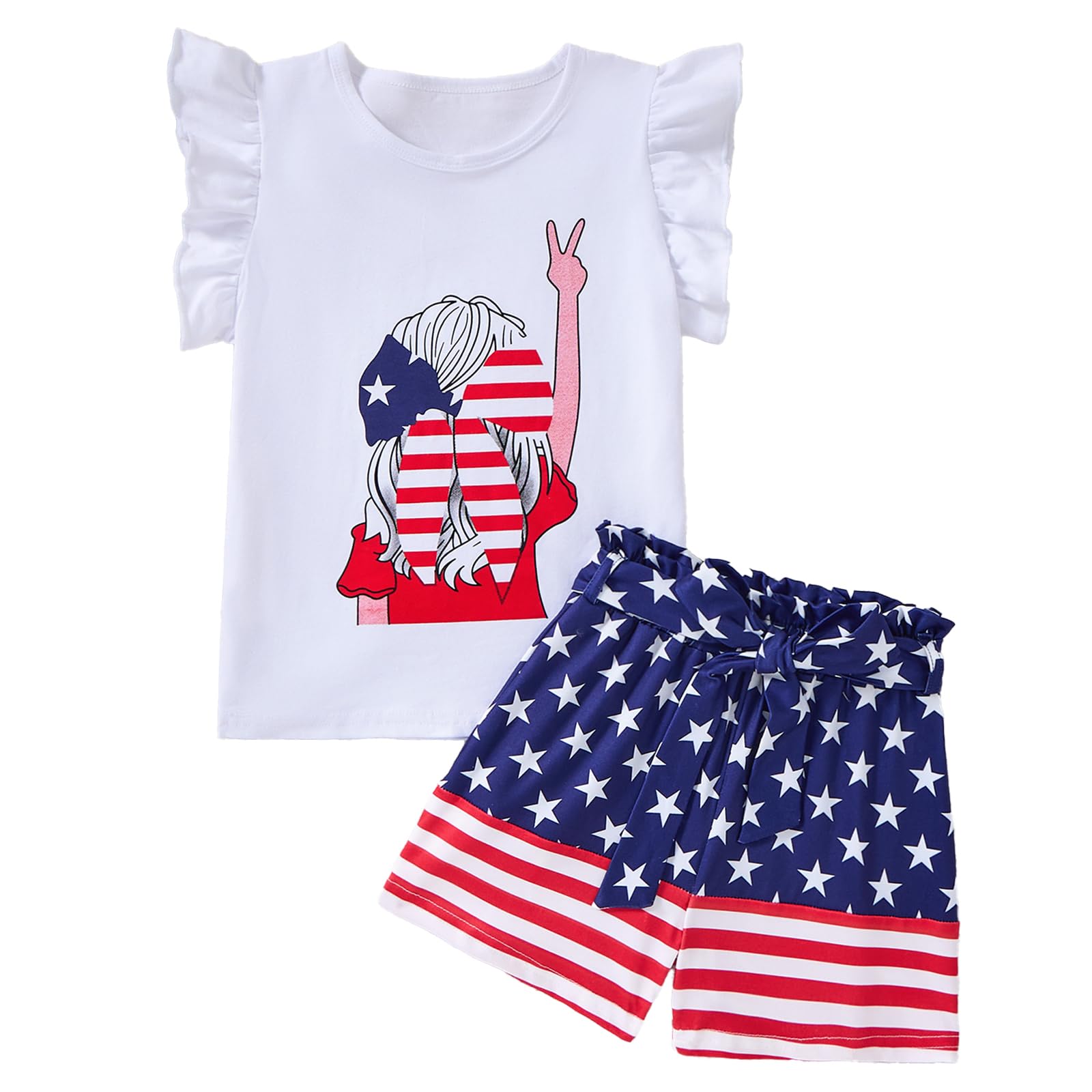 Girls Summer Outfits Cute Sleeveless Top High Waisted Short Sets with Pockets Teen Girl Clothes Size 6-14 T