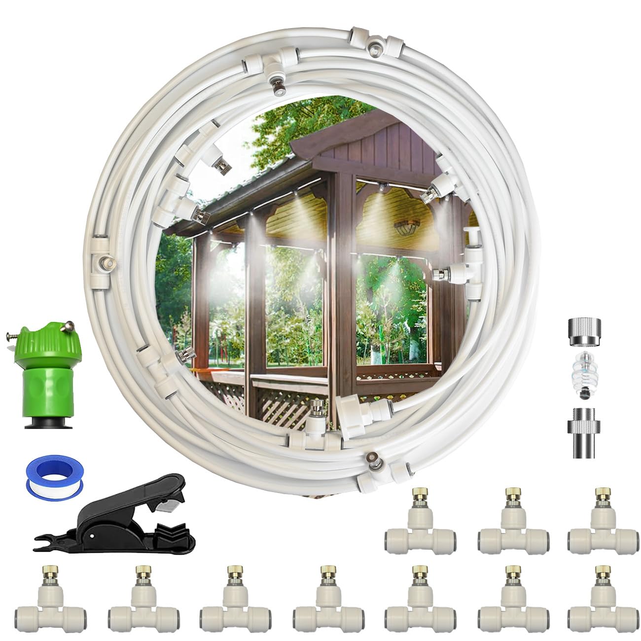 Amazon | KcBlueJp ミストシャワー 屋外 噴霧ノズル 散水ノズル 屋外