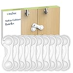 TRILINK Cabinet Locks for Babies 10 Pack, Baby Proofing Baby Safety Locks, Child Locks for Cabinets, Fridge Locks for Kids, Strong Adhesive No Drilling-Durable-Multifunctional for Furniture Kitchen