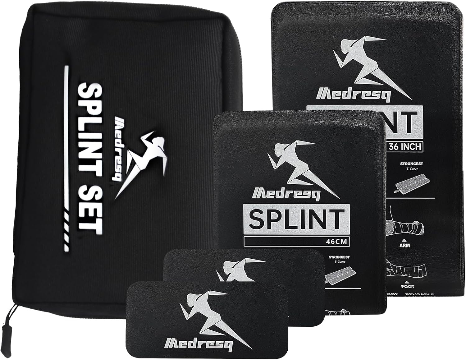 First Aid Splint Kit: Lightweight, Reusable Support for Arm and Leg Fracture Treatment During Trauma Emergencies (Black) First Aid Splint Kit: Lightweight, Reusable Support for Arm and Leg Fracture Treatment During Trauma Emergencies (Black)