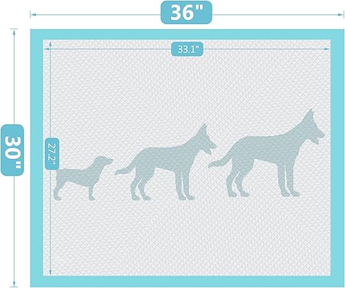 Miniatura 6 de Almohadillas extra grandes para entrenamiento de mascotas y cachorros, almohadillas para orina para perros, 30 x 36 pulgadas, súper absorbentes y a