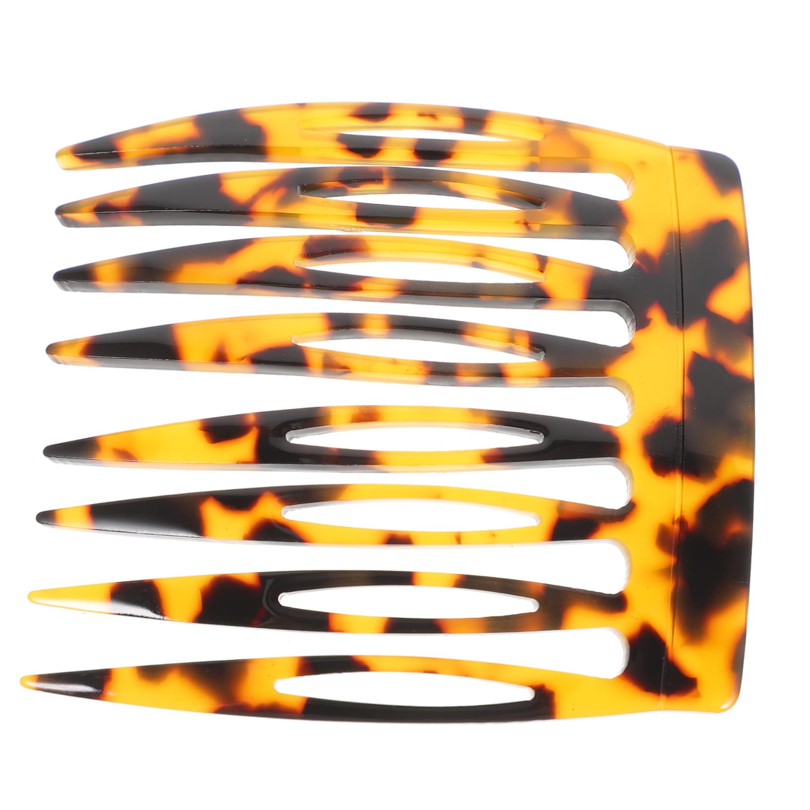 Ipetboom Teeth Hair Comb for Women Lightweight Acetate Side Comb Minimalist Hair Accessory for Fine Thin Hair for Daily Use and Special Occasions Chic Leopard Print Design